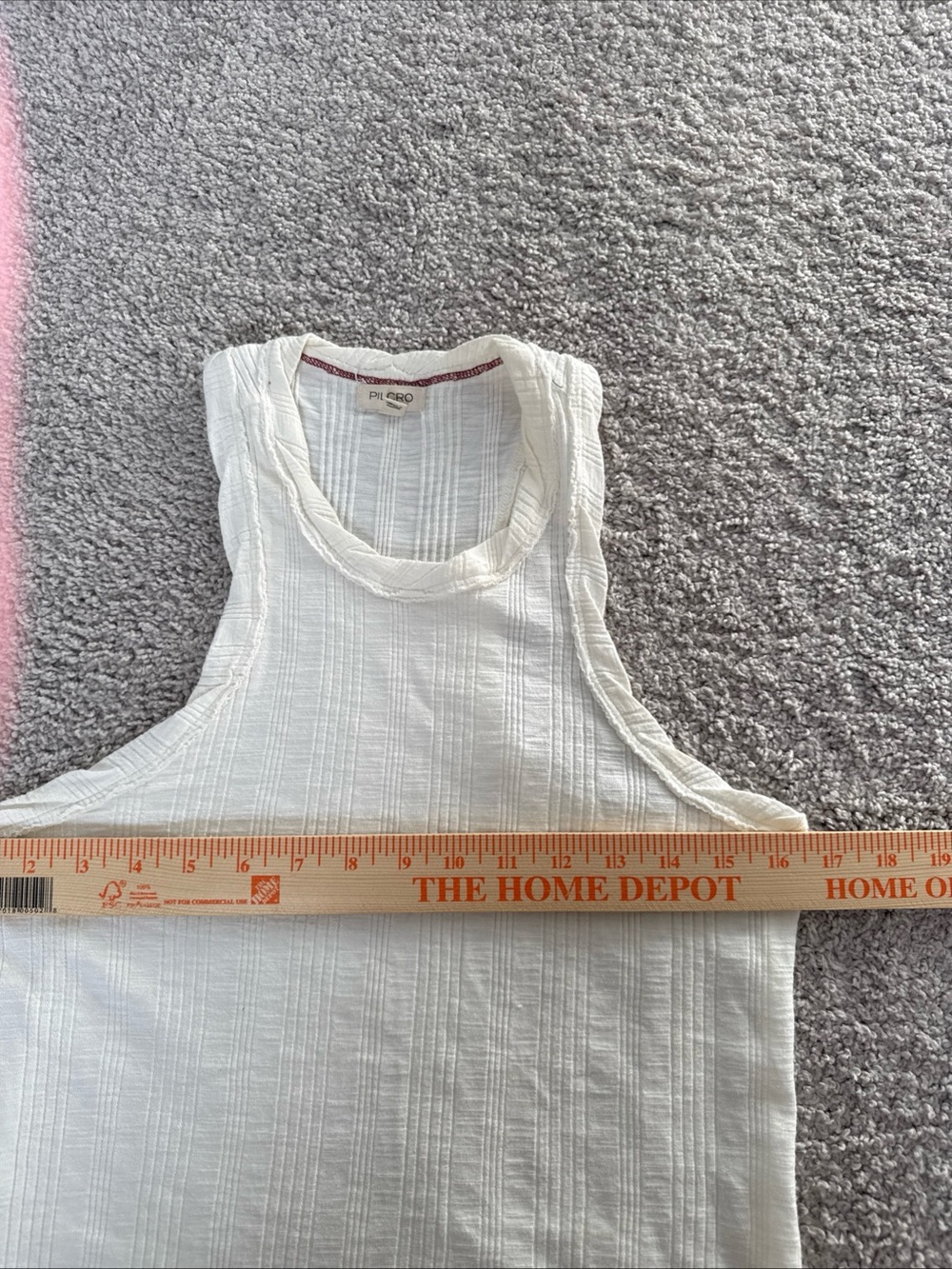 Anthropologie Pilcro Tank Top Ribbed Cream Sz S Beach Vacation Summer - Picture 4 of 6